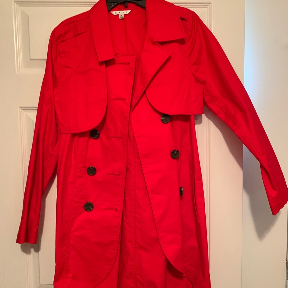 CAbi convertible poppy trench coat / vest
